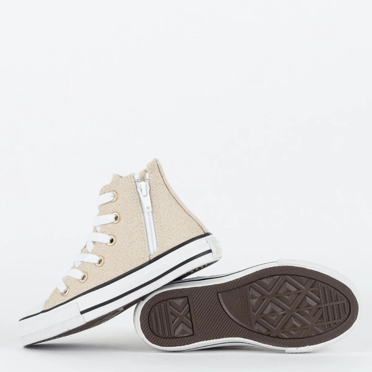 Tênis Converse Kids Chuck Taylor All Star Side Zip Hi Material Shine