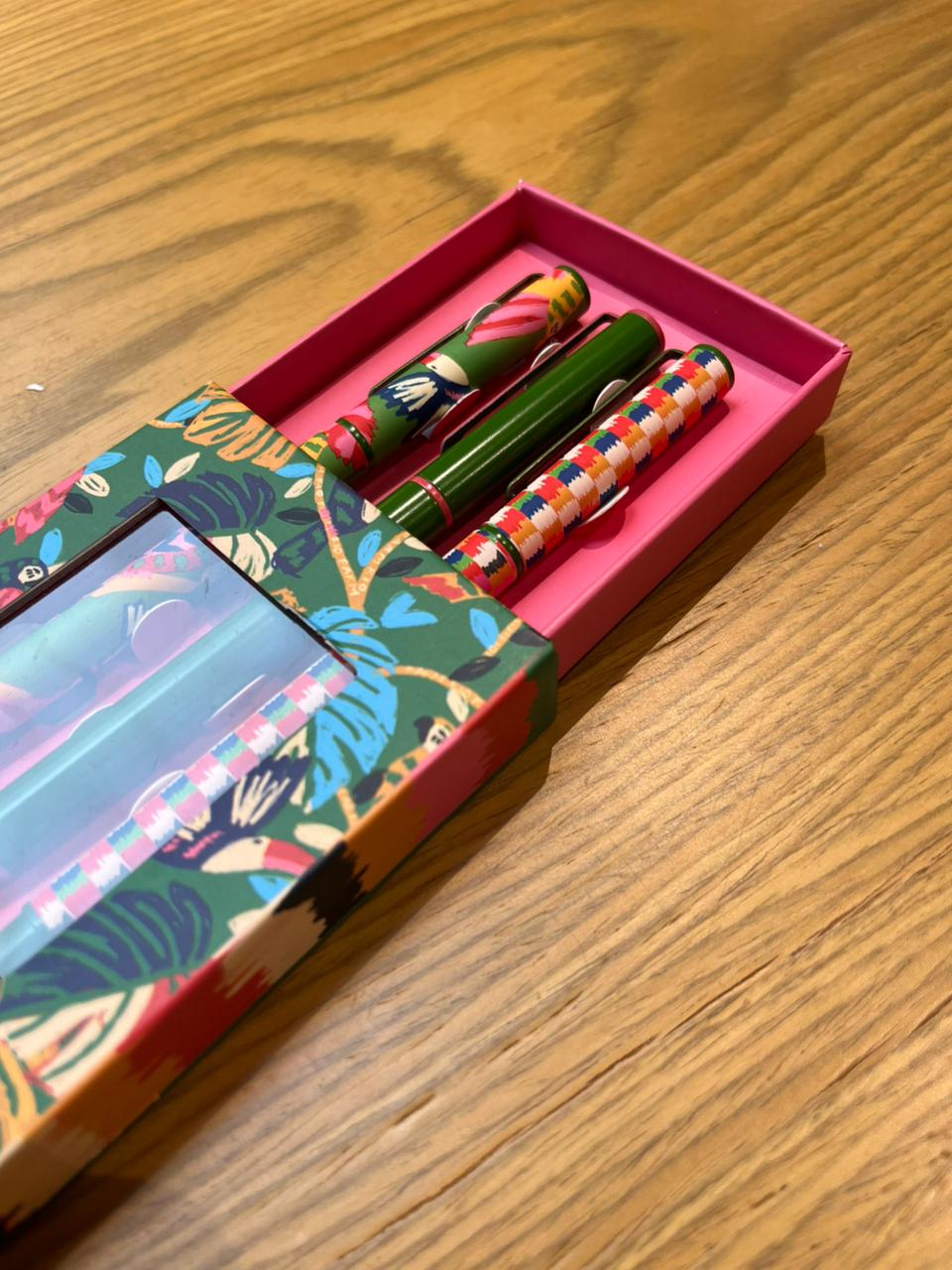 Trio Canetas Farm Anota Ai Bosque de Pássaros