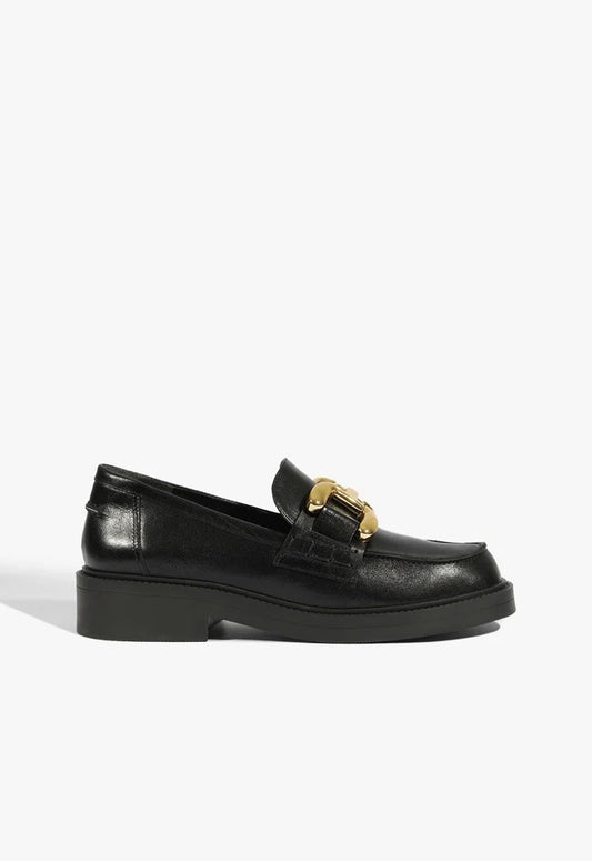 Loafer Schutz Dylan Chain Couro