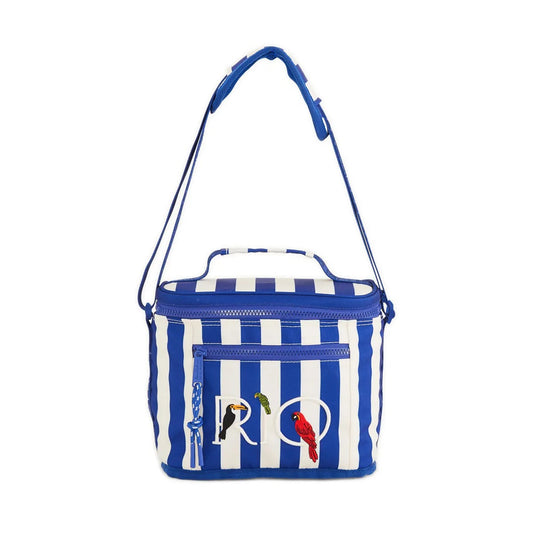 Mini Cooler Farm Farofa Listras Azul