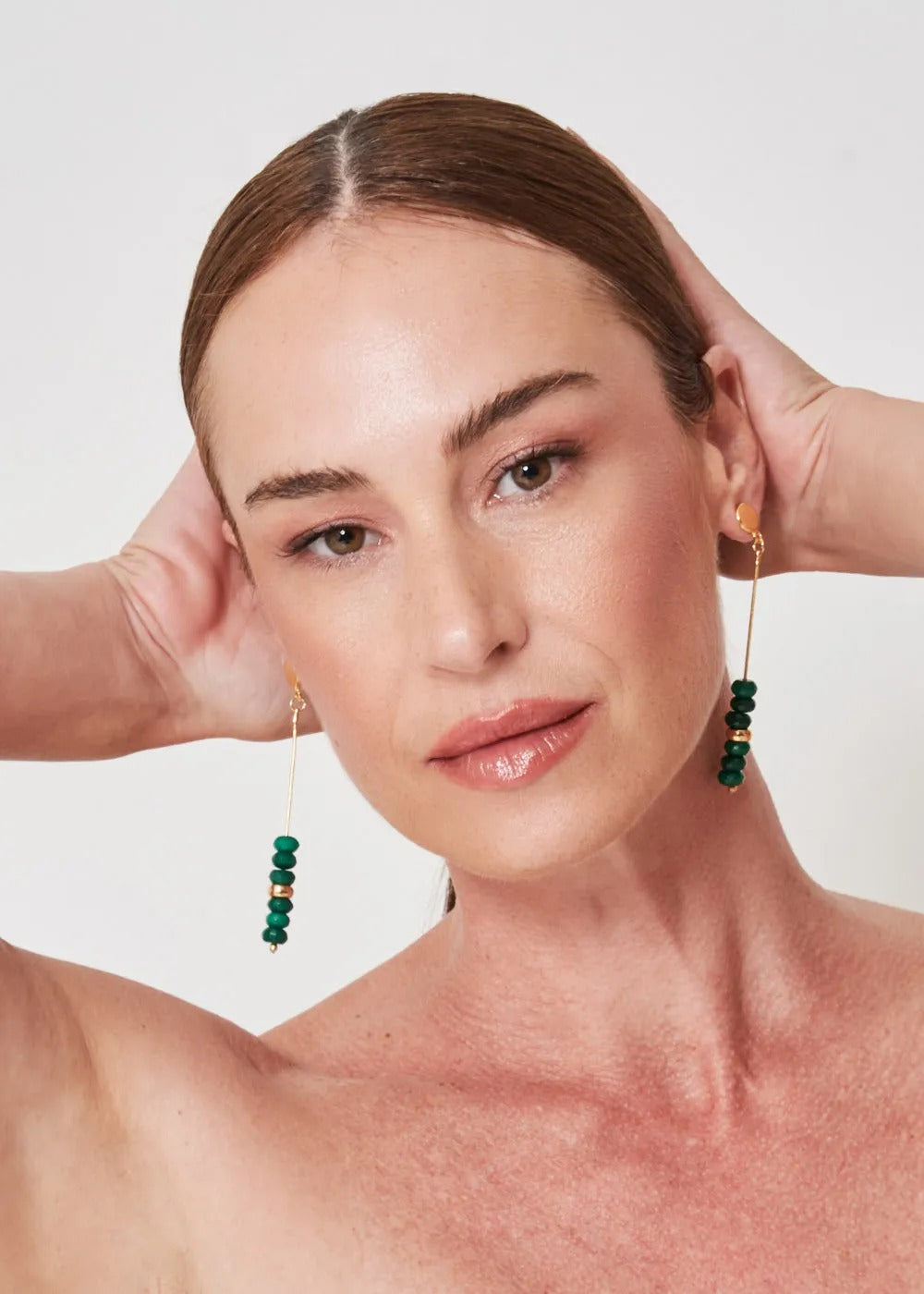 Brinco Mob Longo Pedra Jaspe