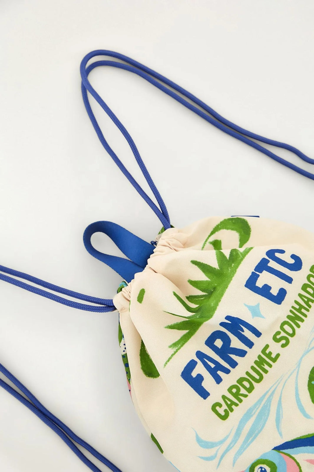 Bolsa Praiana Farm Rótulo Sardinhas Azul