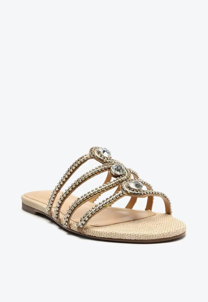 Rasteira Schutz Tiras Brilho