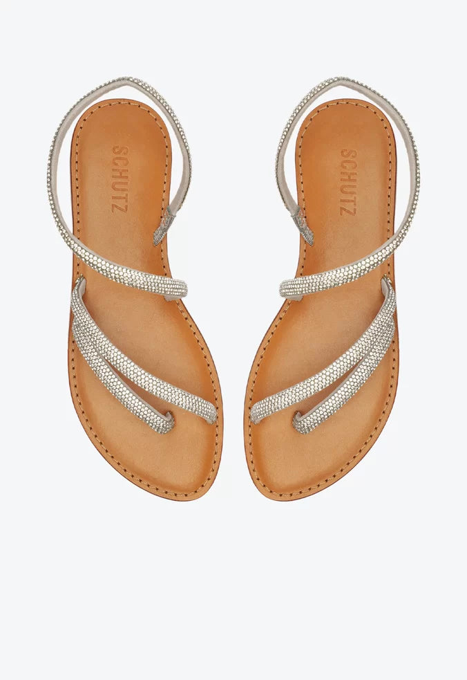 Sandália Schutz Julia Tiras Pedrarias