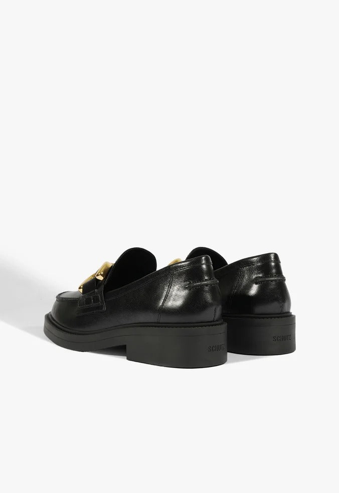 Loafer Schutz Dylan Chain Couro