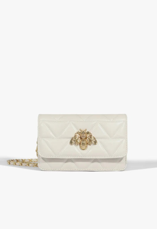 Bolsa Schutz Tiracolo Pequena Believe Couro Branco