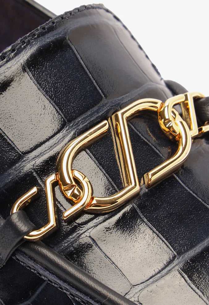 Mocassim Schutz Couro Croco