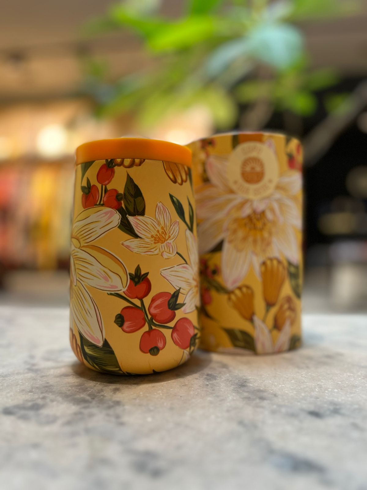 Copo Farm Que Sede 450ml Floral Ararajuba