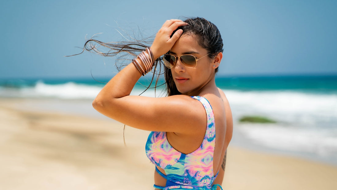 Moda praia feminina em dia de sol
