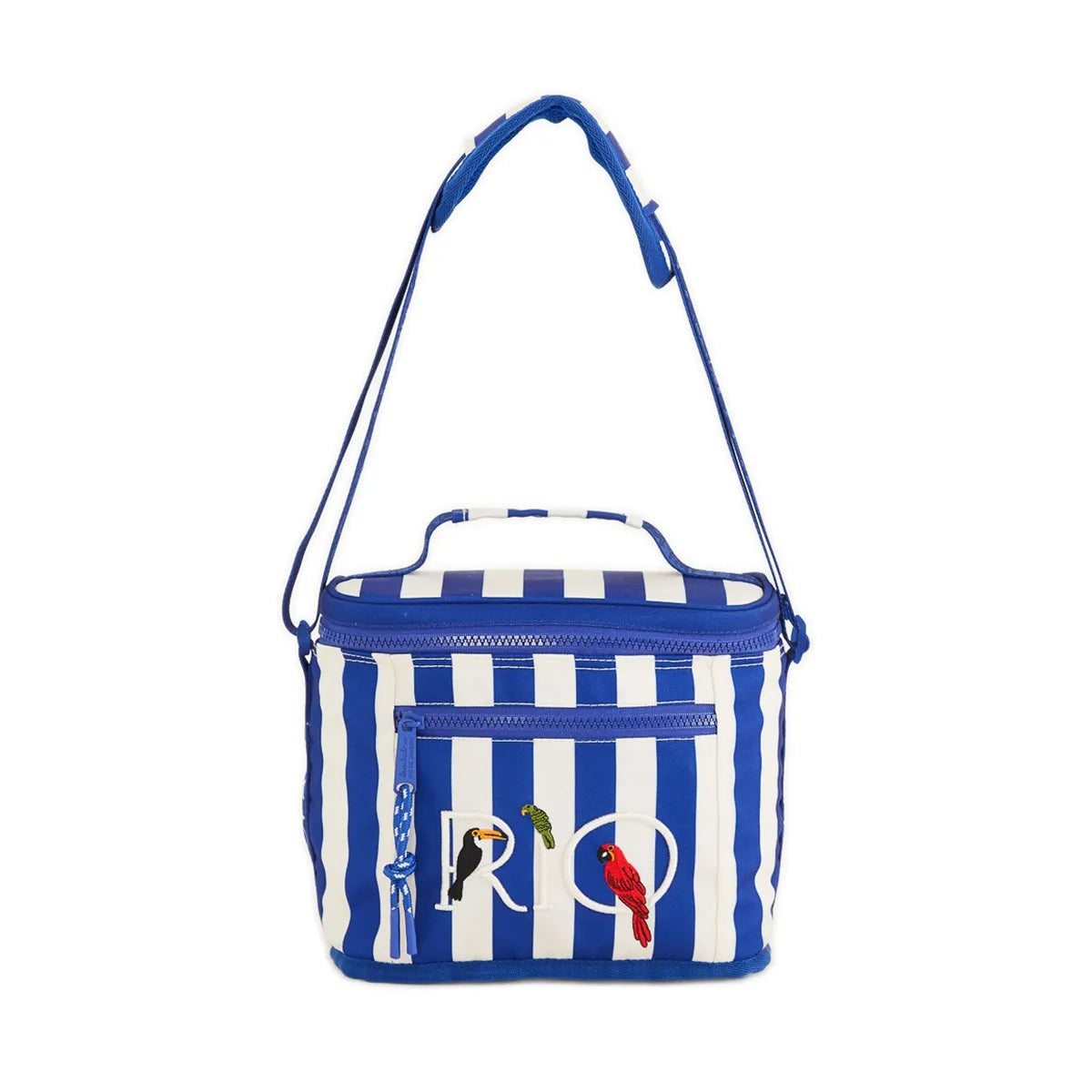 Mini Cooler Farm Farofa Listras Azul