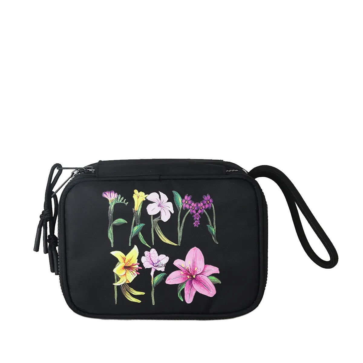 Necessaire Farm Xerô Romance Em Flor Preta