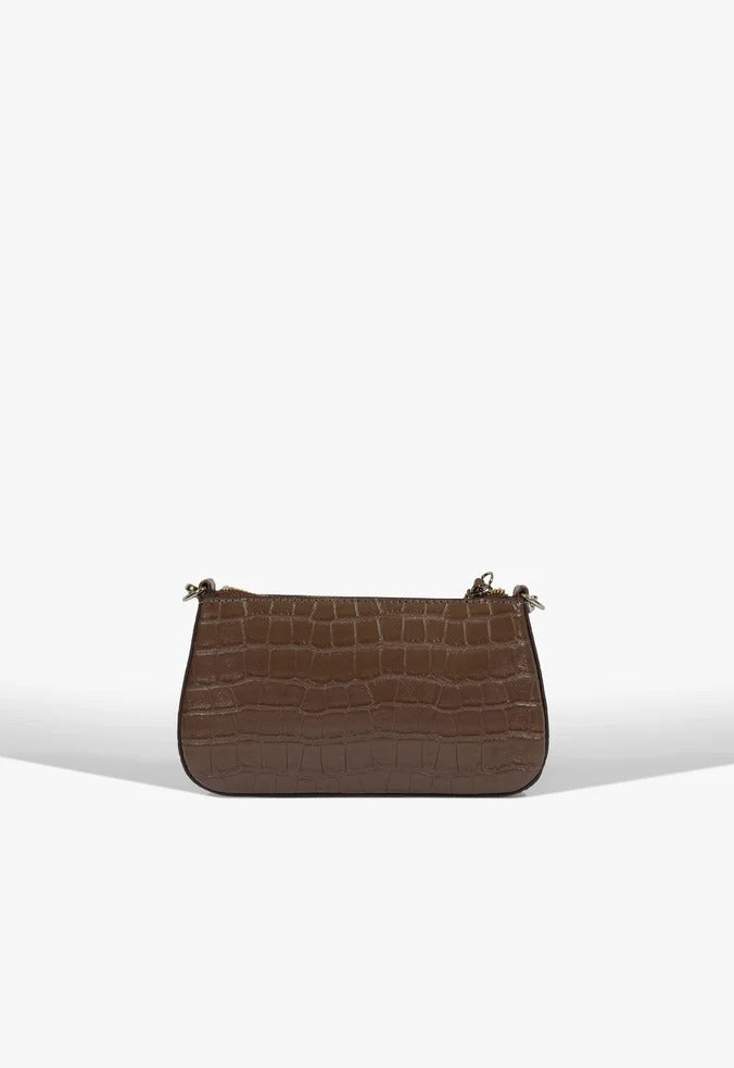 Bolsa Schutz Tiracolo Tina Pequena Marrom Escuro