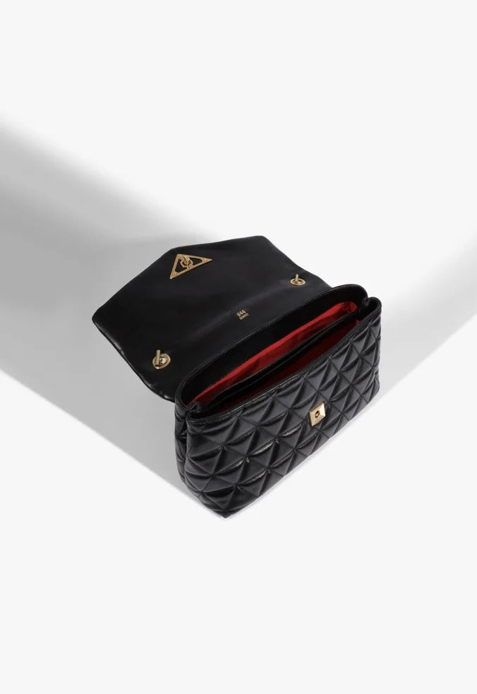 Bolsa Schutz  Satchel 944 Media Couro Preta