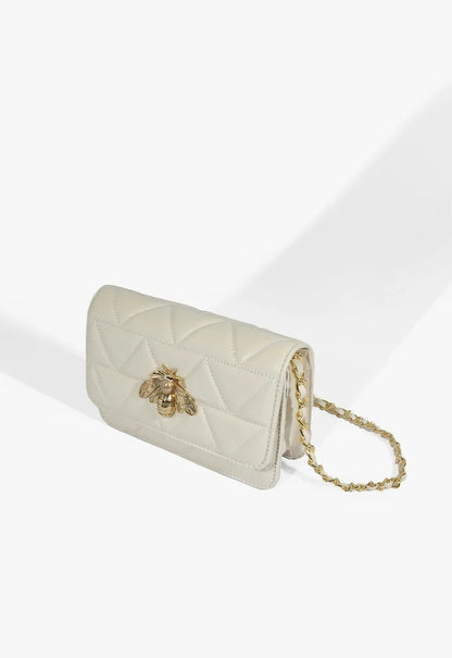 Bolsa Schutz Tiracolo Pequena Believe Couro Branco