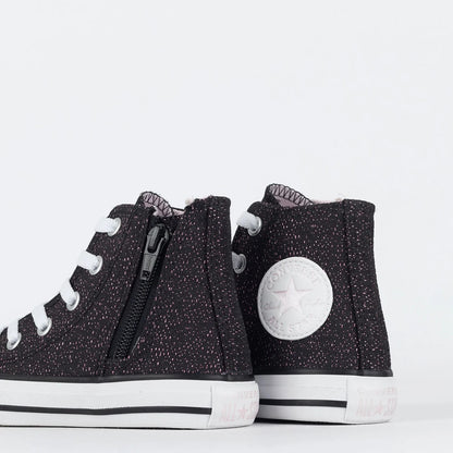 Tênis Converse Kids Chuck Taylor All Star Side Zip Hi Material Shine — foto 4