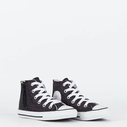 Tênis Converse Kids Chuck Taylor All Star Side Zip Hi Material Shine — foto 2