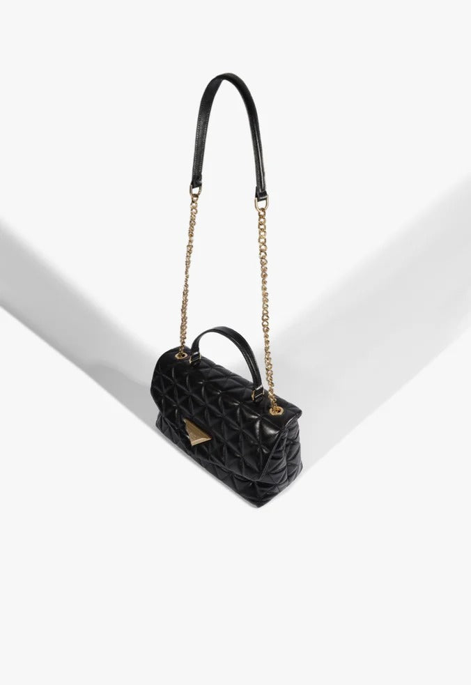 Bolsa Schutz  Satchel 944 Media Couro Preta