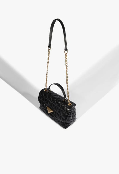 Bolsa Schutz  Satchel 944 Media Couro Preta