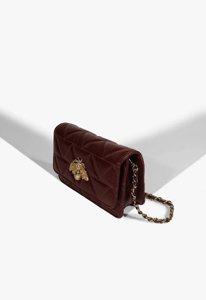 Bolsa Schutz Tiracolo Pequena Believe Couro Vinho
