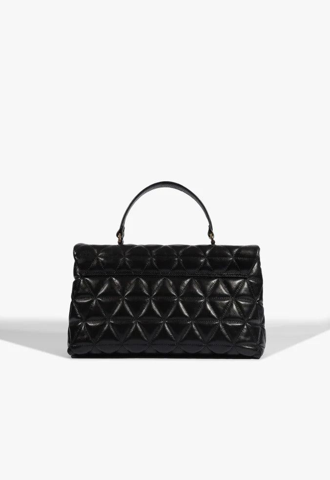 Bolsa Schutz  Satchel 944 Media Couro Preta