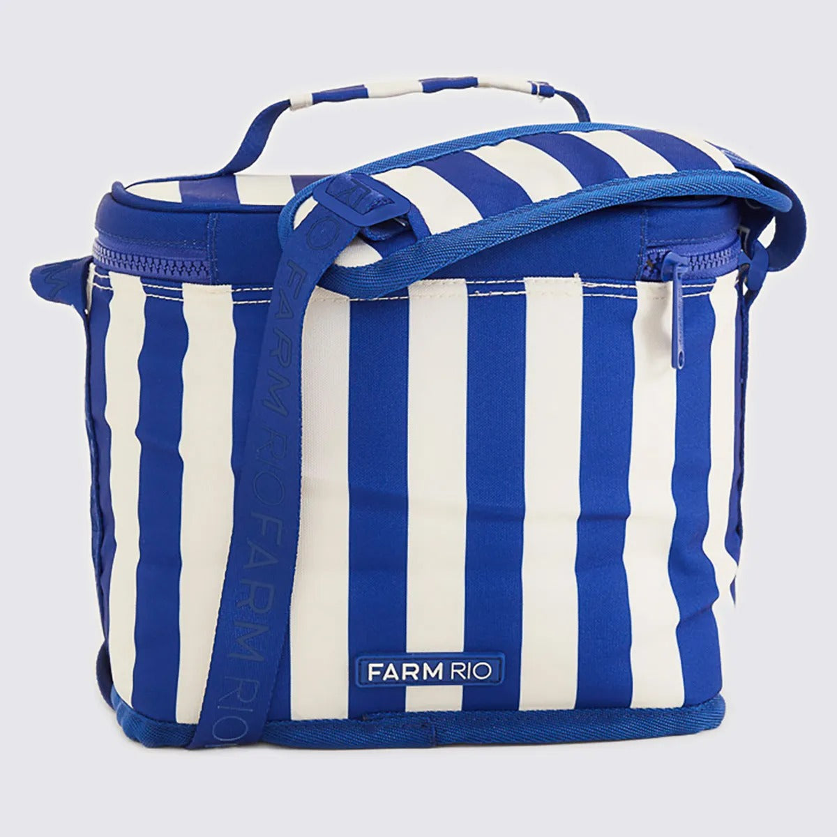 Mini Cooler Farm Farofa Listras Azul
