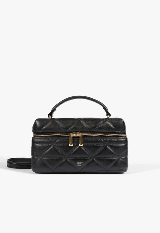 Bolsa Schutz Satchel Vanity Média Couro Preta