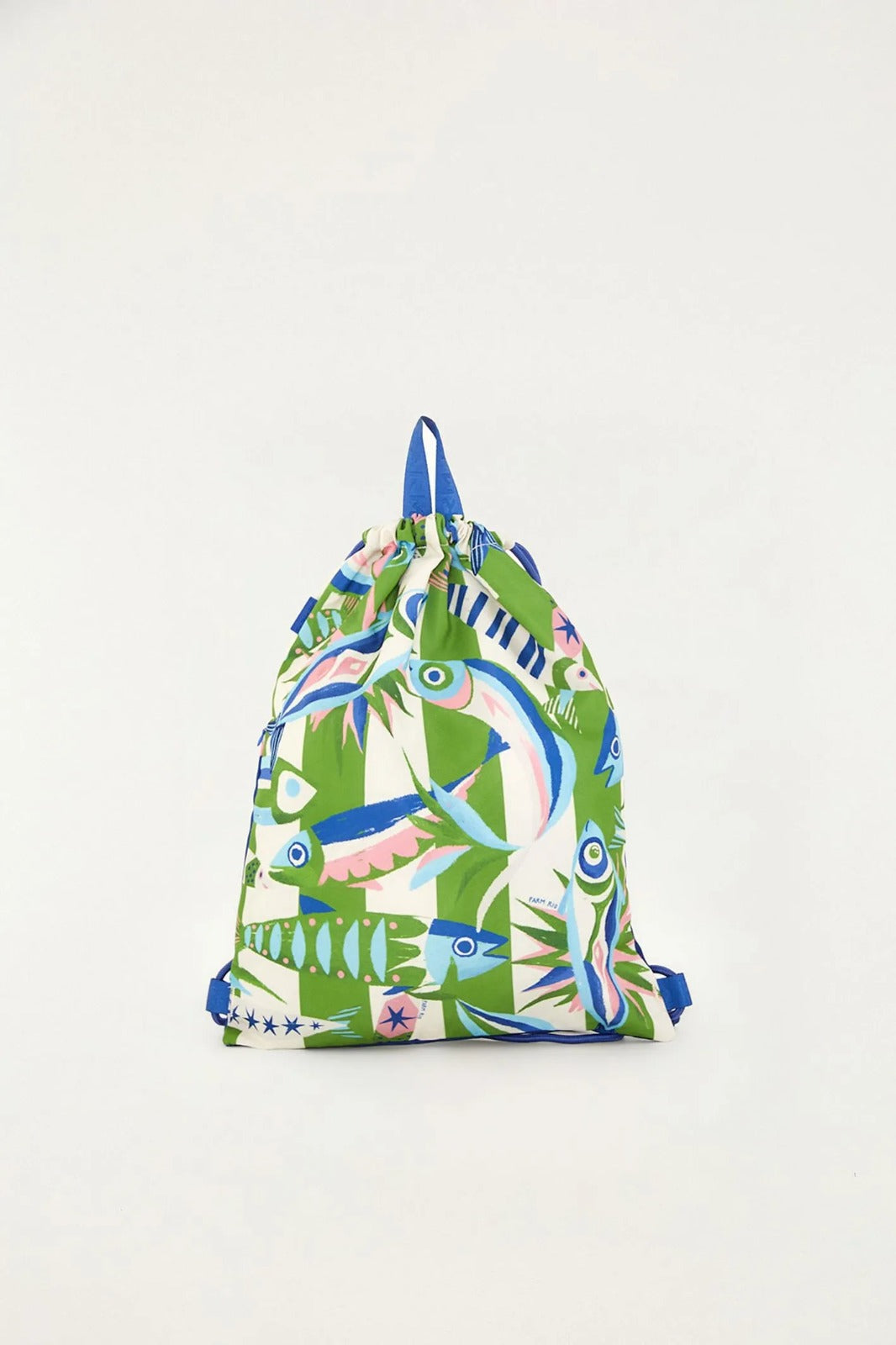 Bolsa Praiana Farm Rótulo Sardinhas Azul