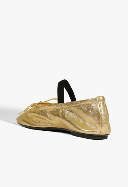 Sapatilha Schutz Classic Couro Dourada