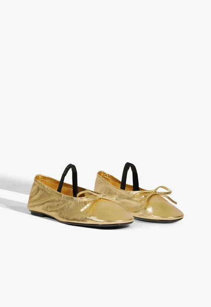 Sapatilha Schutz Classic Couro Dourada