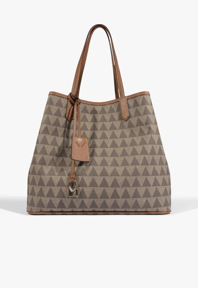 Bolsa Schutz Shopping Grande Triangle Bege