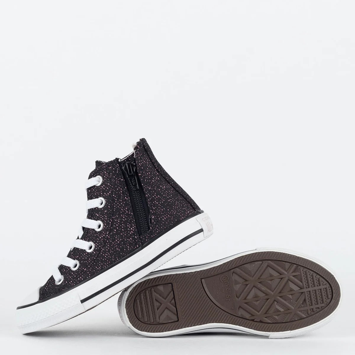 Tênis Converse Kids Chuck Taylor All Star Side Zip Hi Material Shine