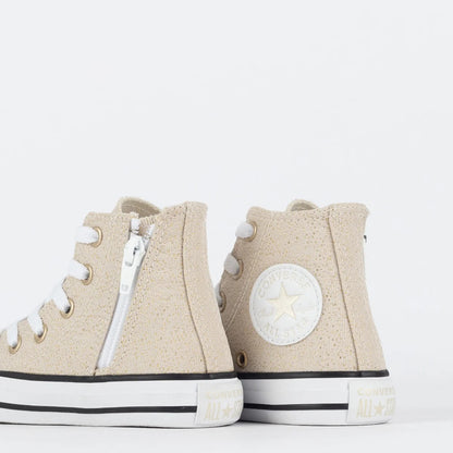 Tênis Converse Kids Chuck Taylor All Star Side Zip Hi Material Shine — foto 4