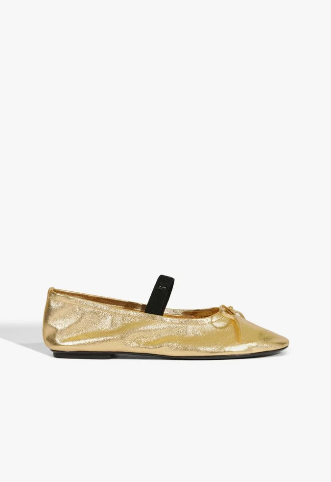 Sapatilha Schutz Classic Couro Dourada